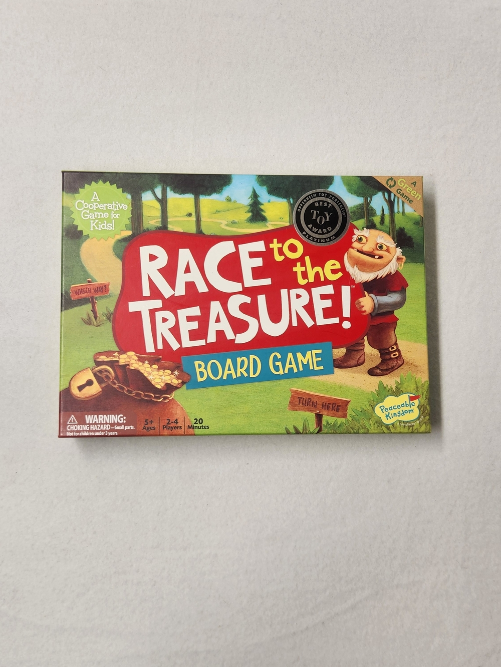 Peaceable Kingdom Race to the Treasure Board Game COMPLETE Cooperative Kids 5+